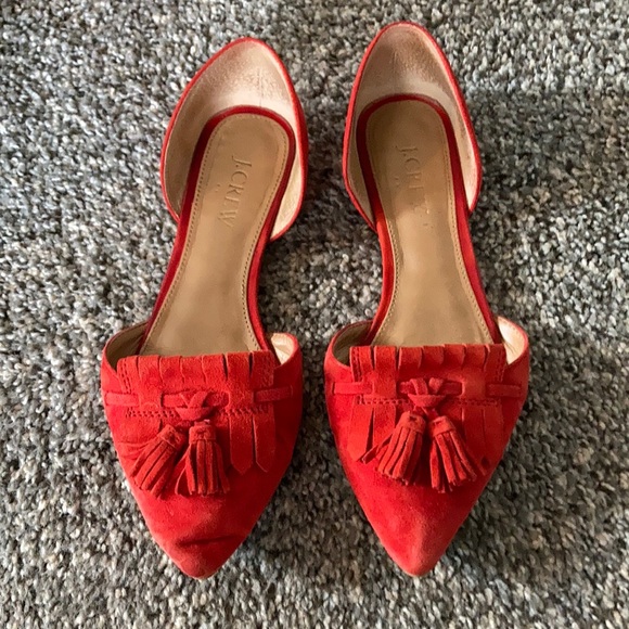 J. Crew Dorsay Suede flats size 6